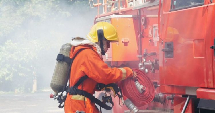 Un pompier volontaire au centre de secours de Vendôme