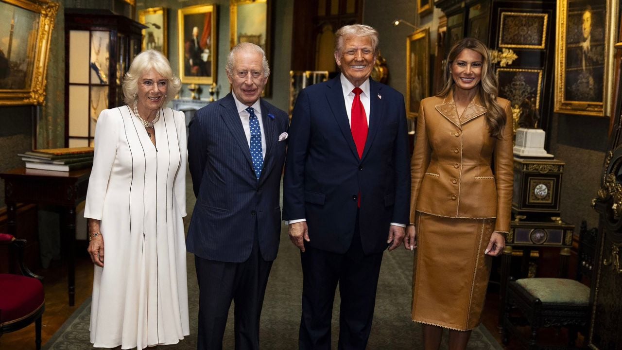 Donald et Melania Trump avec le couple royal
