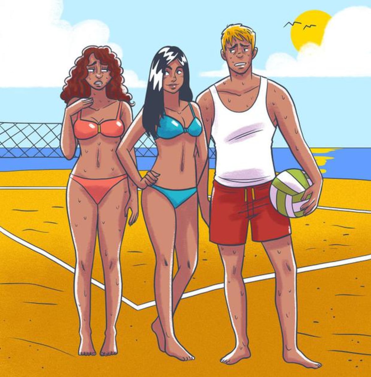 énigme visuelle de la plage