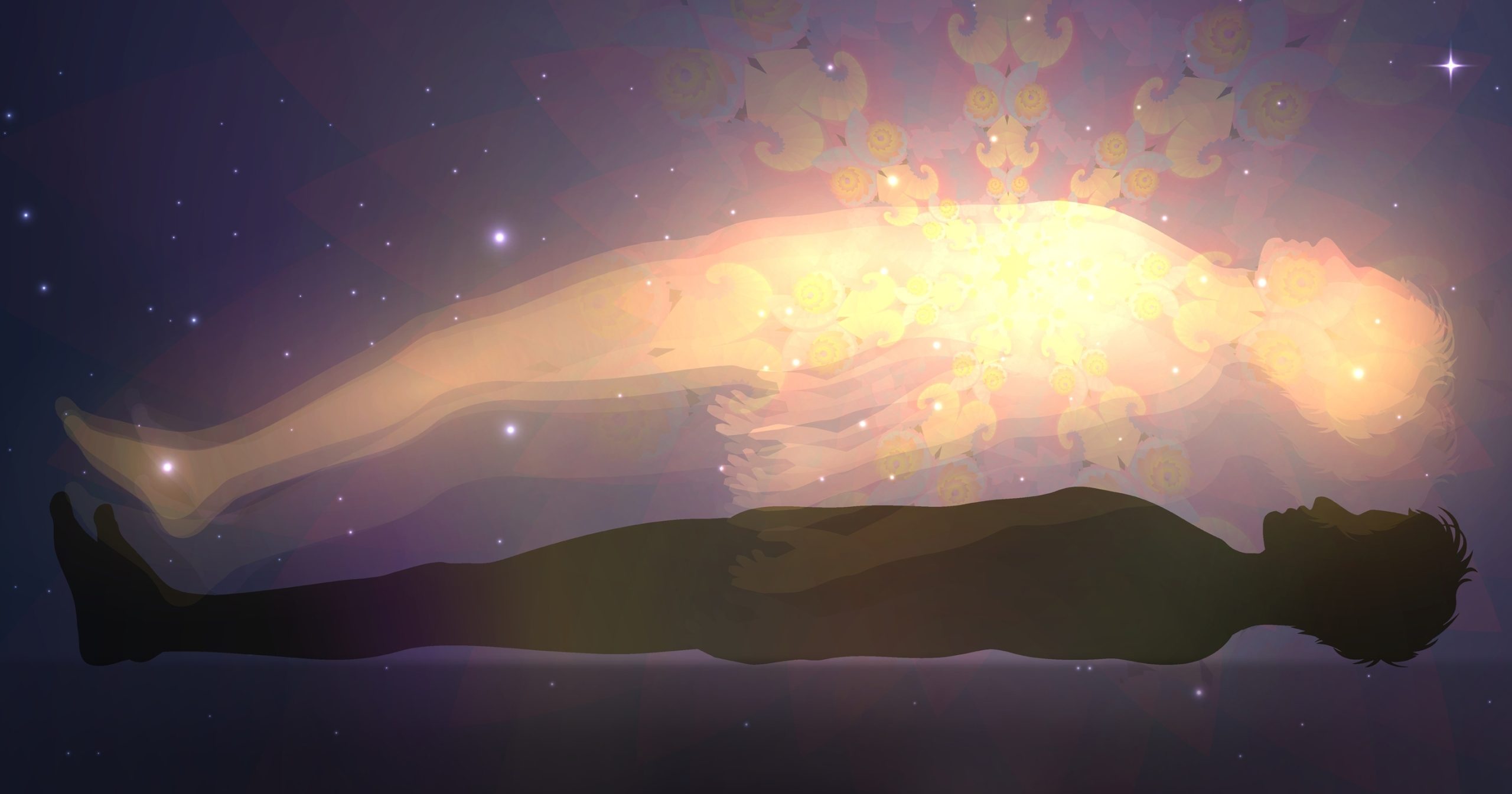 sen o zmarłym ilustracja