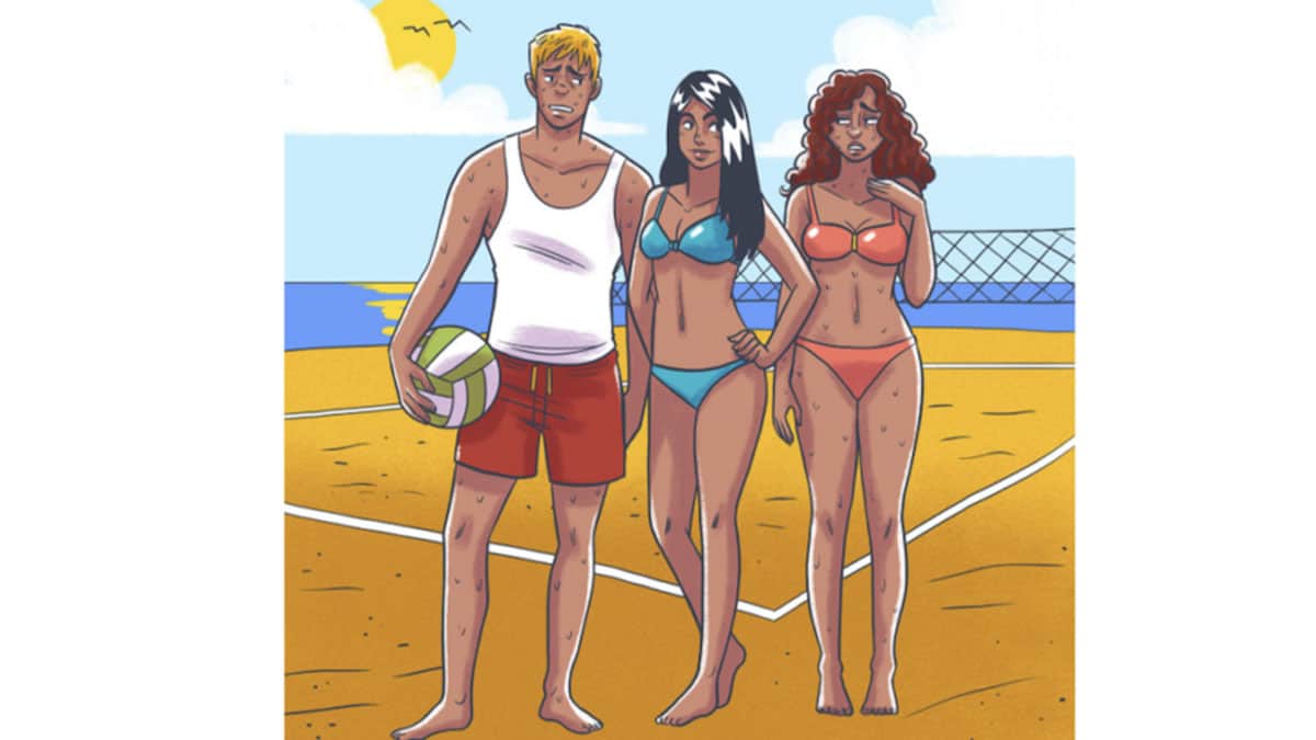 solution énigme visuelle robot sur la plage