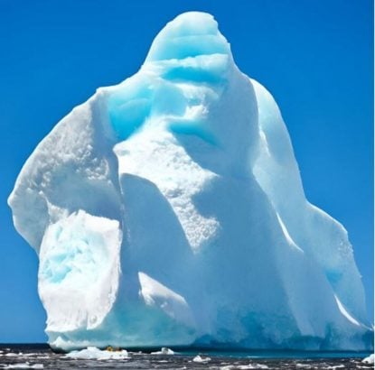 Un iceberg qui ressemble étrangement un personnage de la pop culture
